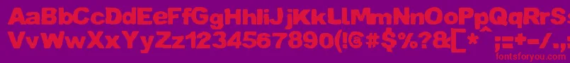 ZaiCrumpledpaper Font – Red Fonts on Purple Background