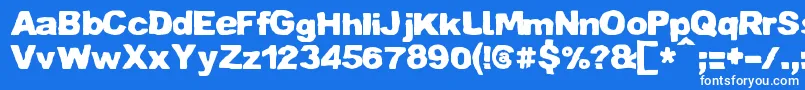 Шрифт ZaiCrumpledpaper – белые шрифты на синем фоне