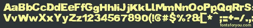 ZaiCrumpledpaper Font – Yellow Fonts on Black Background