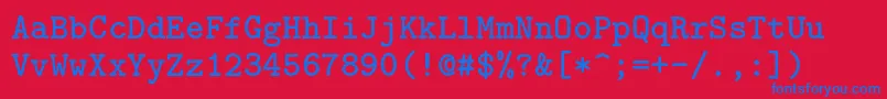 Lmmonolt10Bold Font – Blue Fonts on Red Background