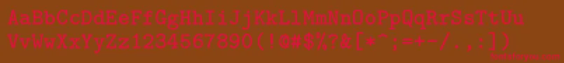 Lmmonolt10Bold Font – Red Fonts on Brown Background