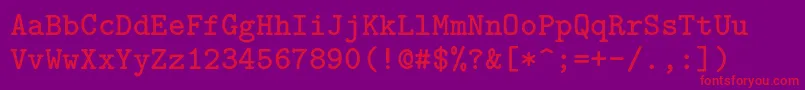 Lmmonolt10Bold Font – Red Fonts on Purple Background