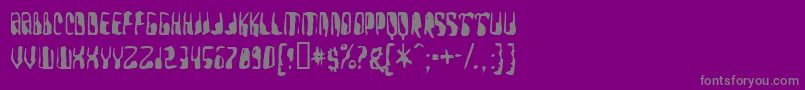 フォントYellowPills – 紫の背景に灰色の文字