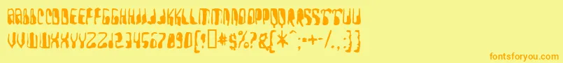 YellowPills Font – Orange Fonts on Yellow Background