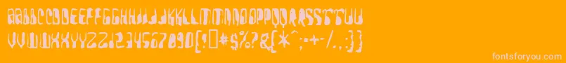 YellowPills Font – Pink Fonts on Orange Background