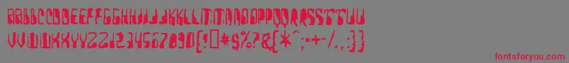 フォントYellowPills – 赤い文字の灰色の背景