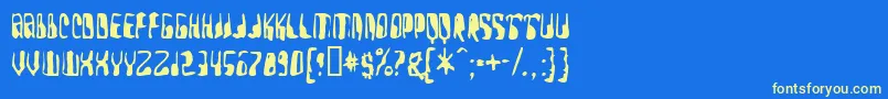 YellowPills Font – Yellow Fonts on Blue Background