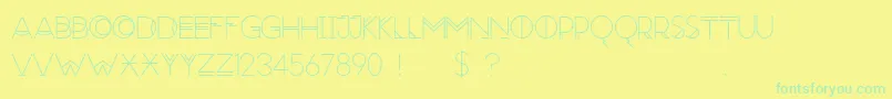 RedMoonRising Font – Green Fonts on Yellow Background