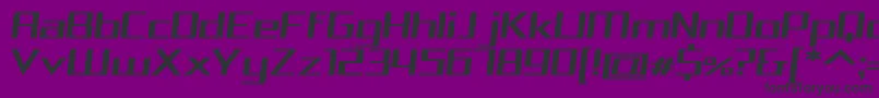 SquareaExpandedOblique-fontti – mustat fontit violetilla taustalla