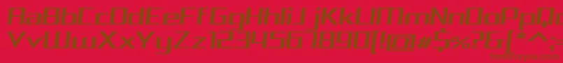SquareaExpandedOblique Font – Brown Fonts on Red Background