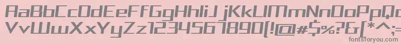 SquareaExpandedOblique Font – Gray Fonts on Pink Background