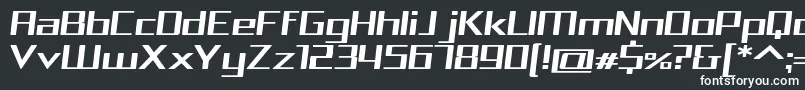 SquareaExpandedOblique Font – White Fonts on Black Background