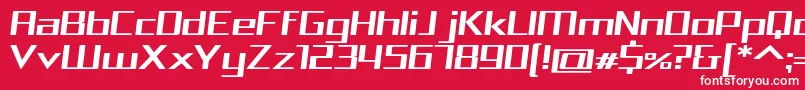SquareaExpandedOblique Font – White Fonts on Red Background