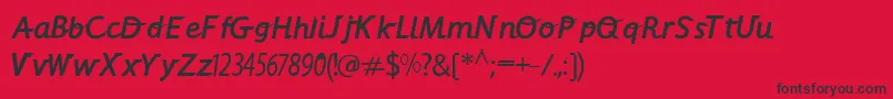 Alphacrisp Font – Black Fonts on Red Background