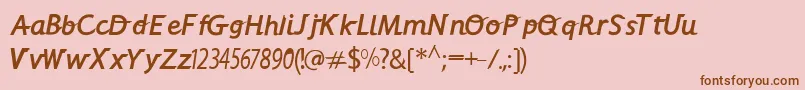 Шрифт Alphacrisp – коричневые шрифты на розовом фоне