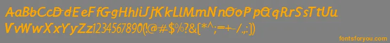 Alphacrisp Font – Orange Fonts on Gray Background