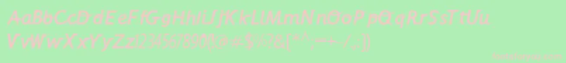 Alphacrisp Font – Pink Fonts on Green Background