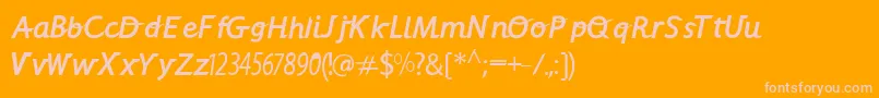 Alphacrisp Font – Pink Fonts on Orange Background