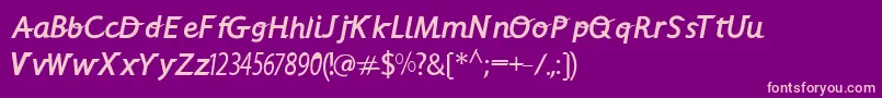 Alphacrisp Font – Pink Fonts on Purple Background