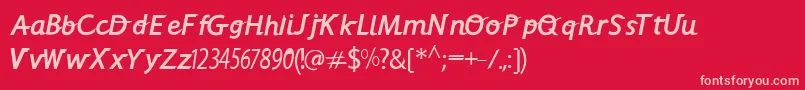 Alphacrisp Font – Pink Fonts on Red Background
