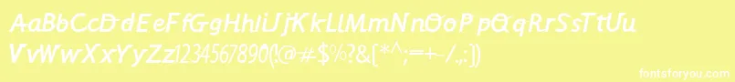 Alphacrisp Font – White Fonts on Yellow Background