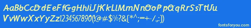 Alphacrisp Font – Yellow Fonts on Blue Background