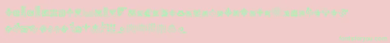NouveauNeverDiesFree Font – Green Fonts on Pink Background
