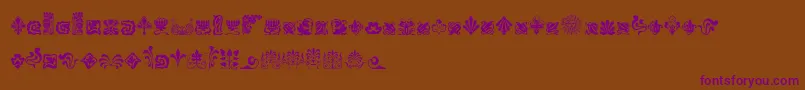 NouveauNeverDiesFree Font – Purple Fonts on Brown Background