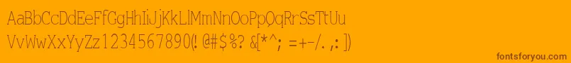 Einzigserif Font – Brown Fonts on Orange Background