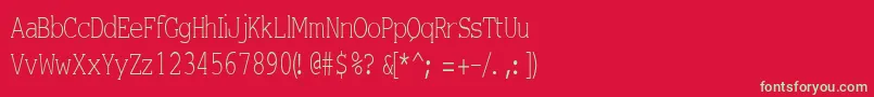 Einzigserif Font – Green Fonts on Red Background