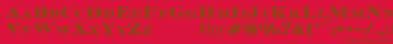 En savoir plus sur la police MedocDemo Police MedocDemo – polices brunes sur fond rouge