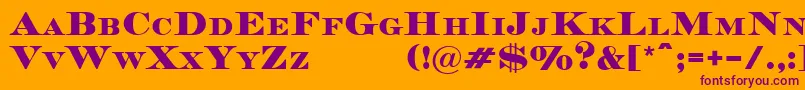MedocDemo Font – Purple Fonts on Orange Background
