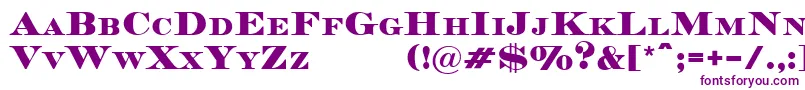 Шрифт MedocDemo – фиолетовые шрифты на белом фоне