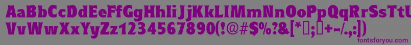 Eleutheriadisplayssk-fontti – violetit fontit harmaalla taustalla