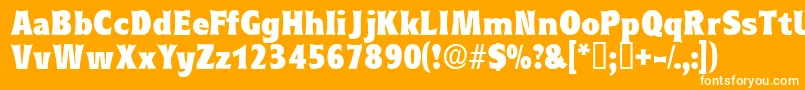 フォントEleutheriadisplayssk – オレンジの背景に白い文字