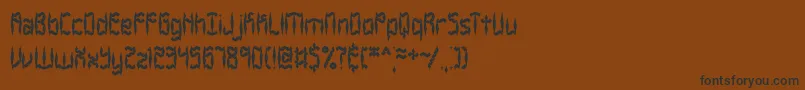 Шрифт ZirconiaBrk – чёрные шрифты на коричневом фоне