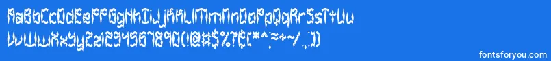 ZirconiaBrk Font – White Fonts on Blue Background