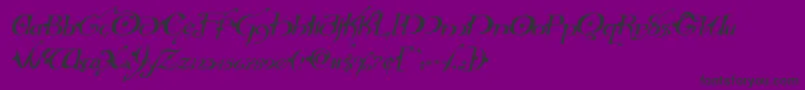 Hollyjinglesolidital Font – Black Fonts on Purple Background