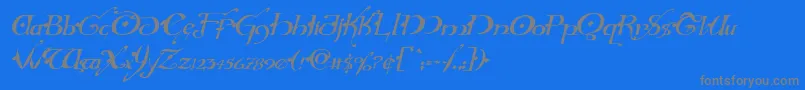 Hollyjinglesolidital-Schriftart – Graue Schriften auf blauem Hintergrund