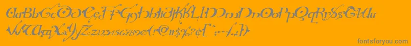 Hollyjinglesolidital-Schriftart – Graue Schriften auf orangefarbenem Hintergrund