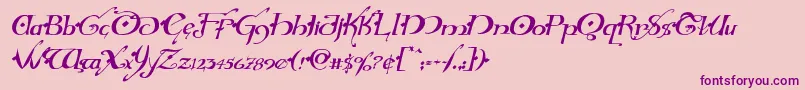 Hollyjinglesolidital Font – Purple Fonts on Pink Background