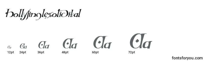 Hollyjinglesolidital Font Sizes