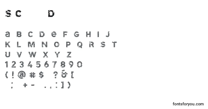 Czcionka SdCammelloDemo – alfabet, cyfry, specjalne znaki