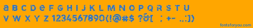 SdCammelloDemo Font – Blue Fonts on Orange Background