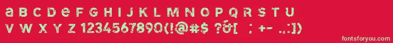 SdCammelloDemo Font – Green Fonts on Red Background