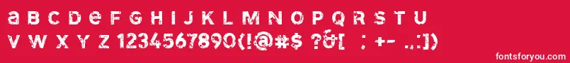 フォントSdCammelloDemo – 赤い背景に白い文字