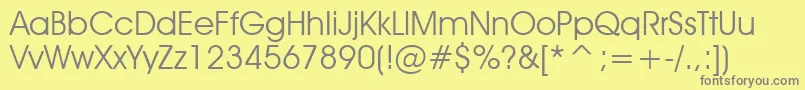AvantGardeNormal Font – Gray Fonts on Yellow Background