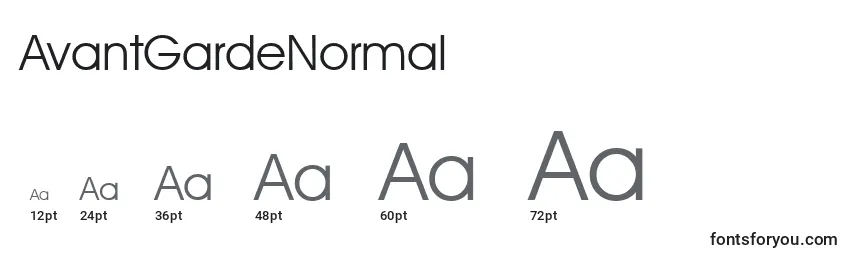 AvantGardeNormal Font Sizes