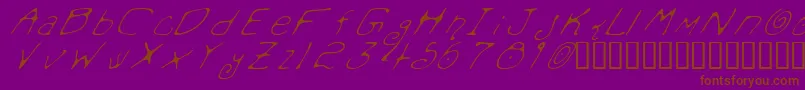 Mondmfi Font – Brown Fonts on Purple Background