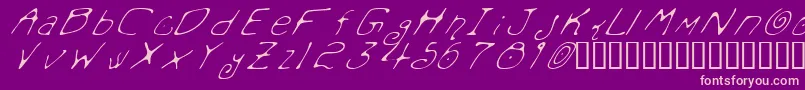 Mondmfi Font – Pink Fonts on Purple Background